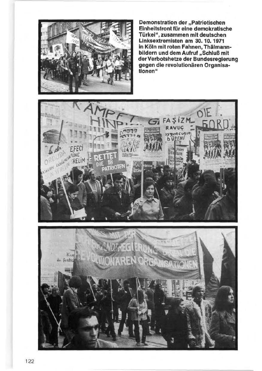 Seite 122 des Verfassungsschutzbericht 1971 Bund