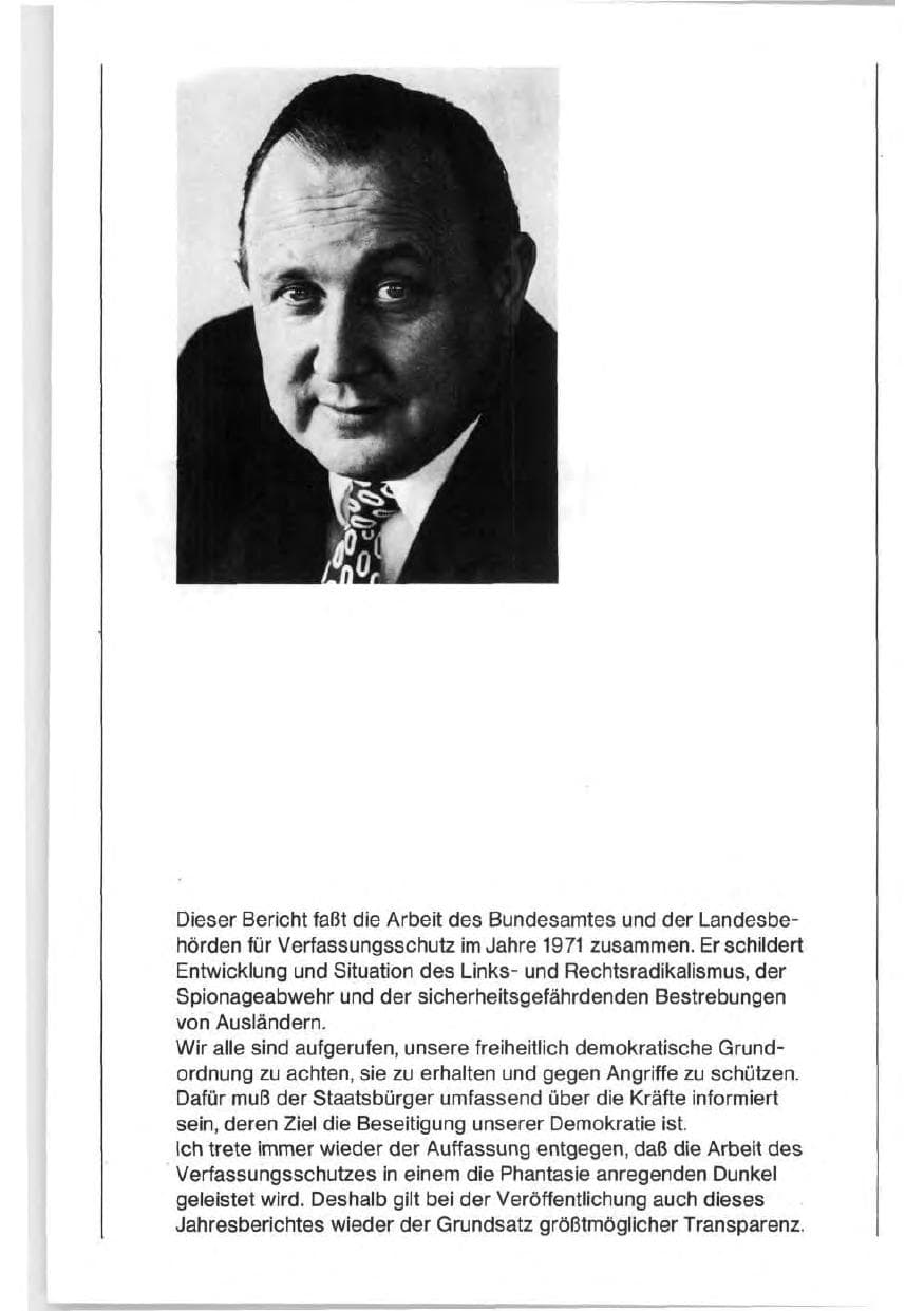 Seite 3 des Verfassungsschutzbericht 1971 Bund