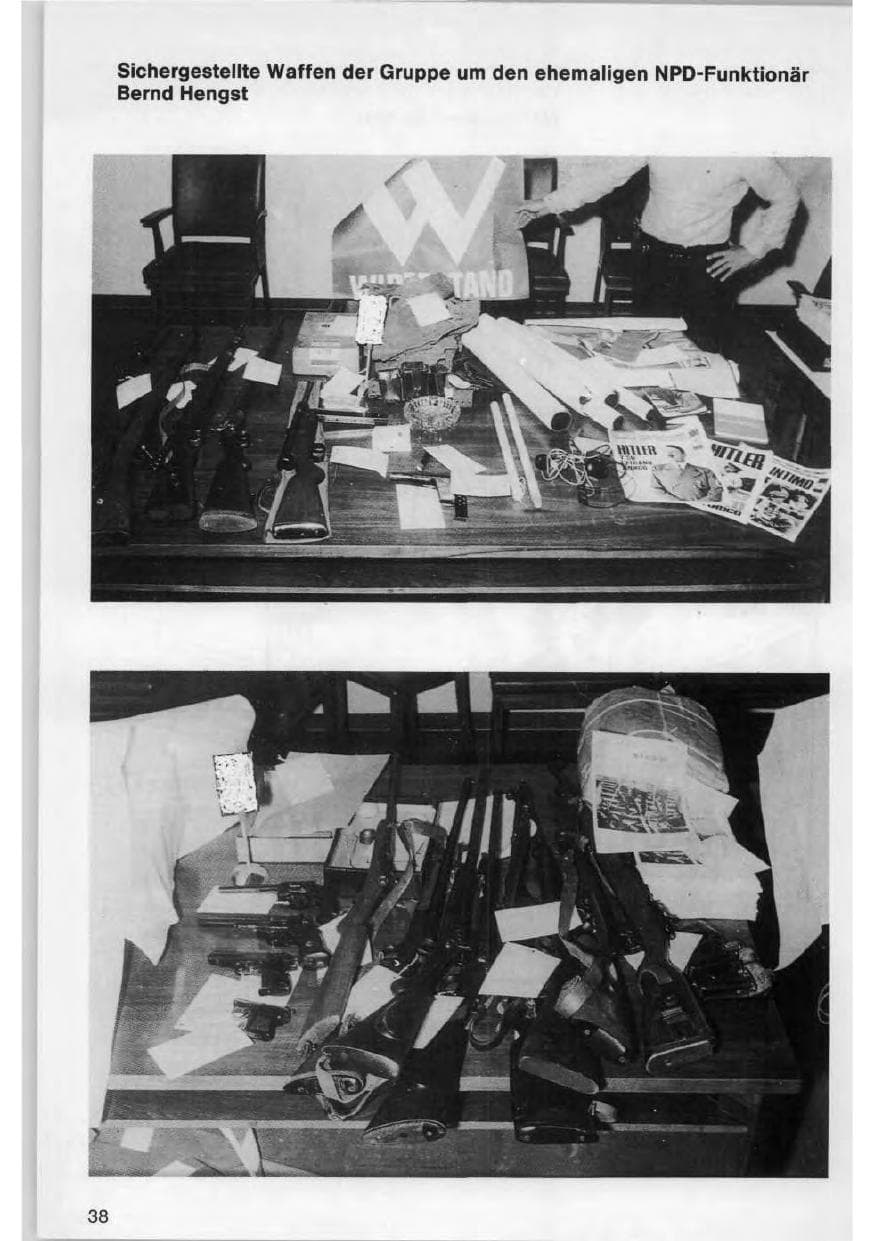 Seite 38 des Verfassungsschutzbericht 1971 Bund