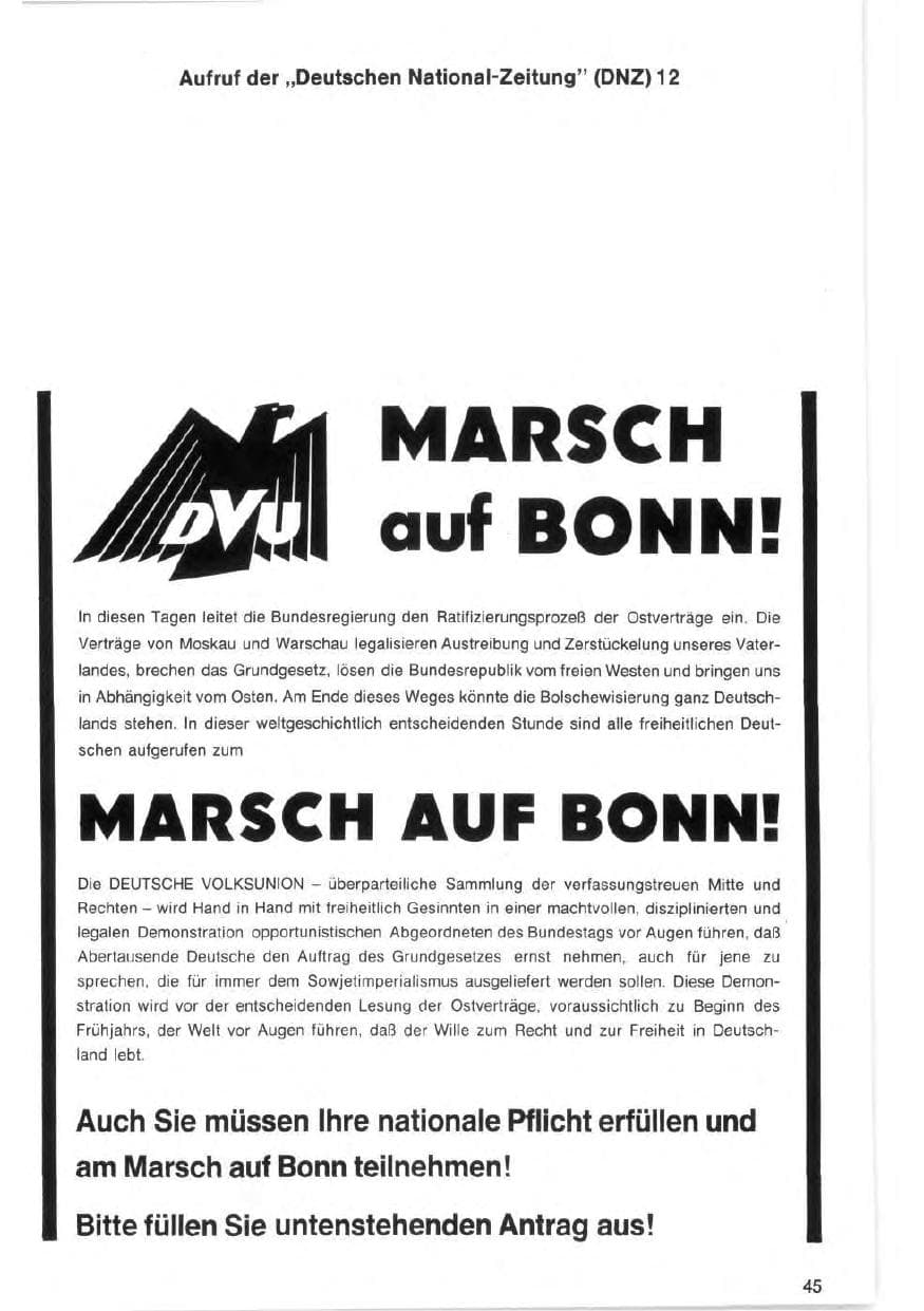 Seite 45 des Verfassungsschutzbericht 1971 Bund