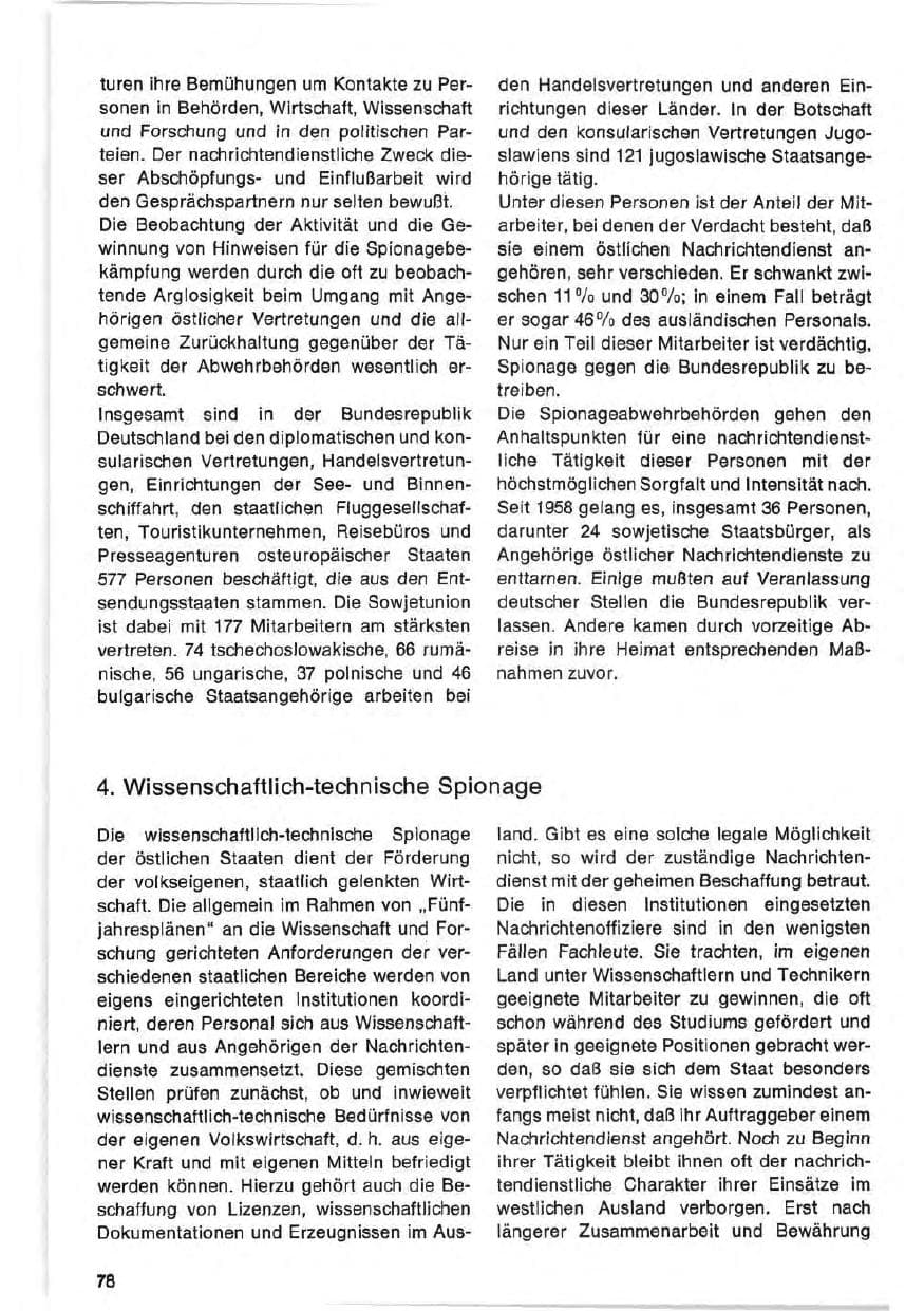 Seite 78 des Verfassungsschutzbericht 1971 Bund