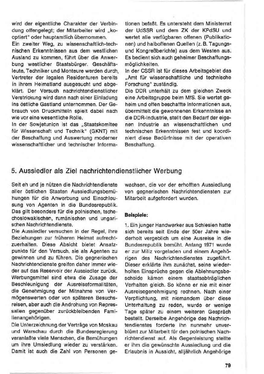 Seite 79 des Verfassungsschutzbericht 1971 Bund