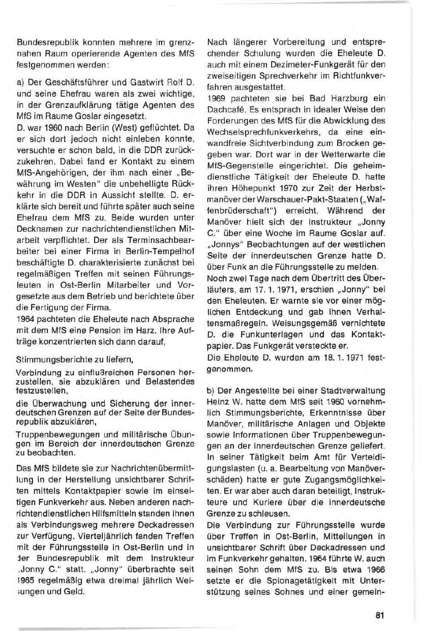 Seite 81 des Verfassungsschutzbericht 1971 Bund