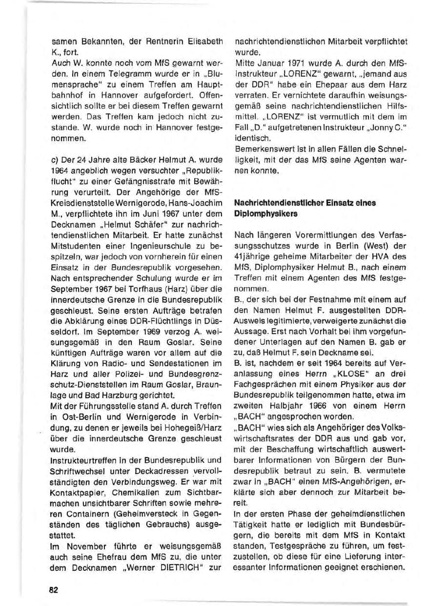 Seite 82 des Verfassungsschutzbericht 1971 Bund