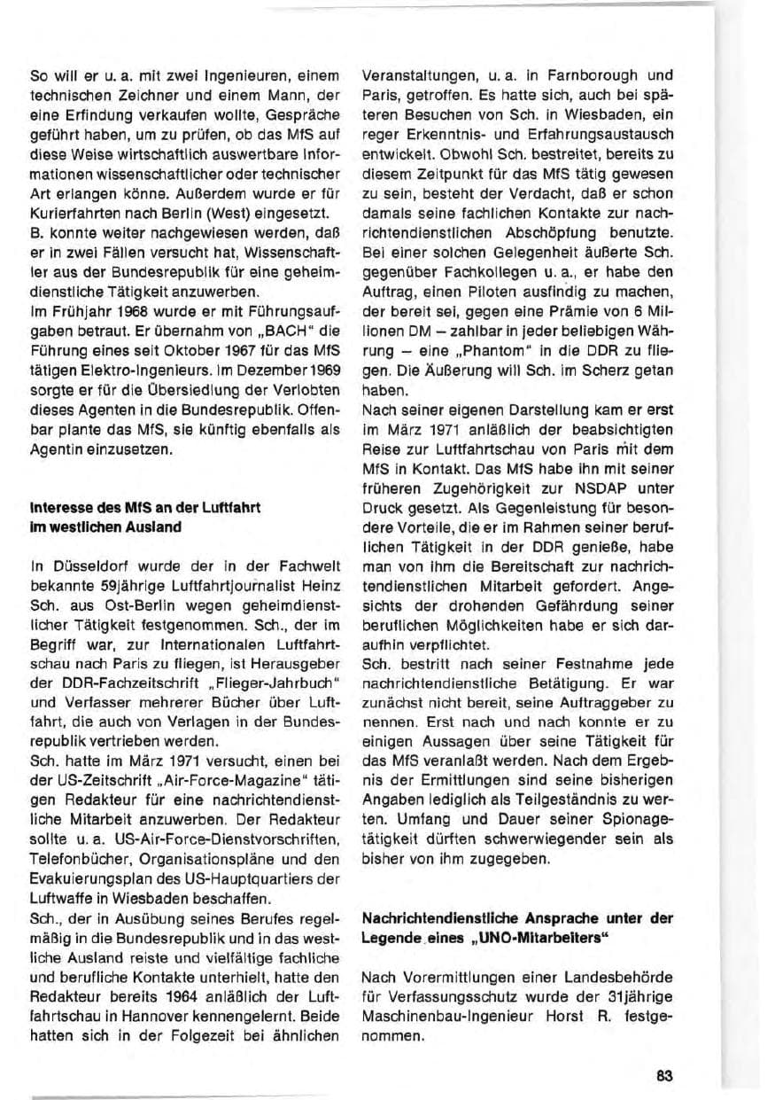 Seite 83 des Verfassungsschutzbericht 1971 Bund