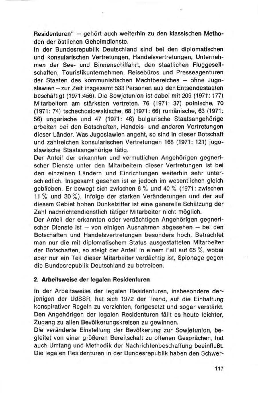 Seite 117 des Verfassungsschutzbericht 1972 Bund