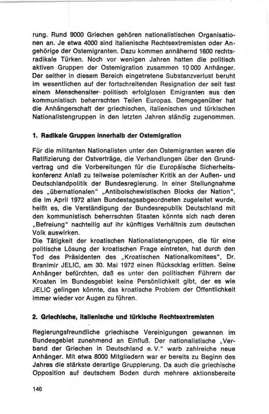 Seite 146 des Verfassungsschutzbericht 1972 Bund