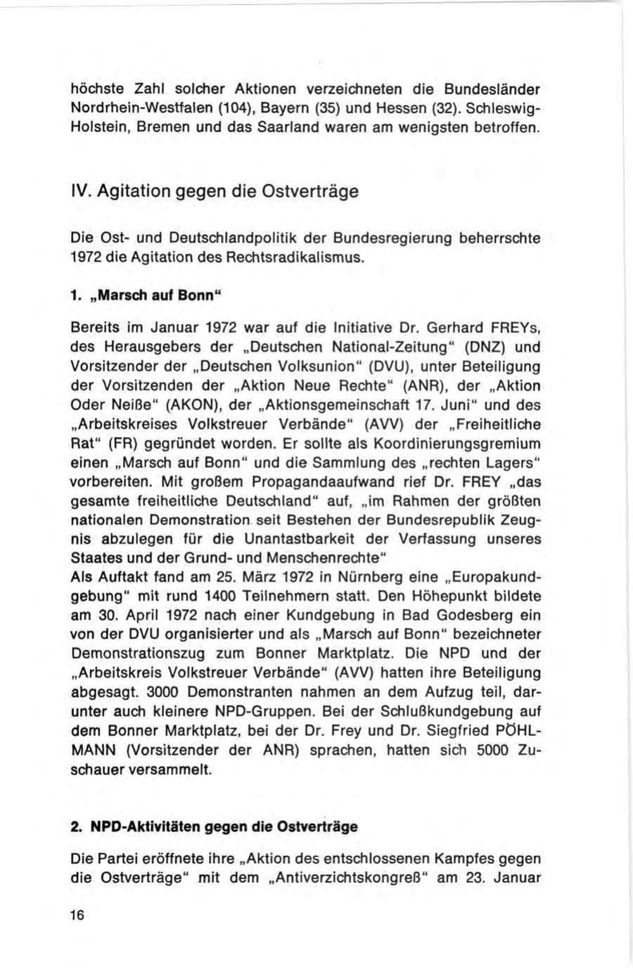 Seite 16 des Verfassungsschutzbericht 1972 Bund