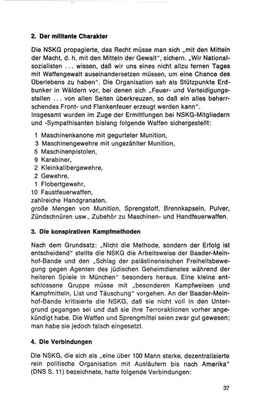 Seite 37 des Verfassungsschutzbericht 1972 Bund