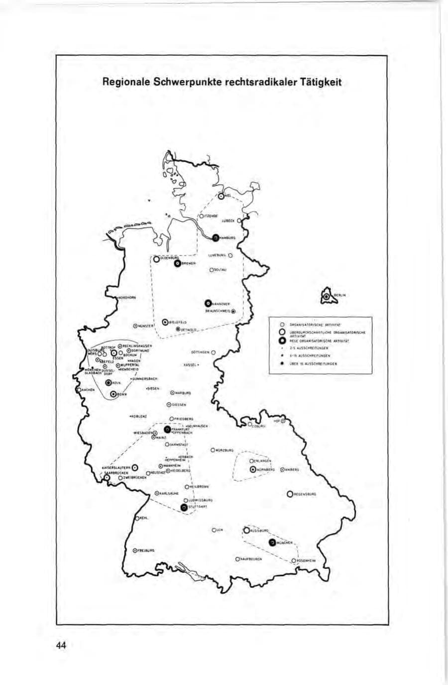 Seite 44 des Verfassungsschutzbericht 1972 Bund