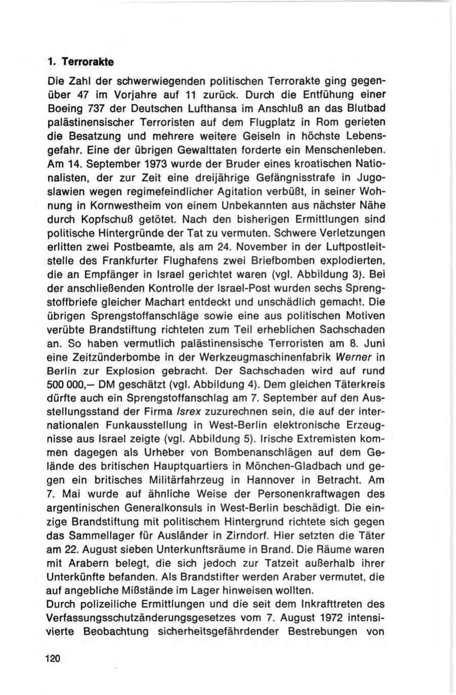 Seite 120 des Verfassungsschutzbericht 1973 Bund