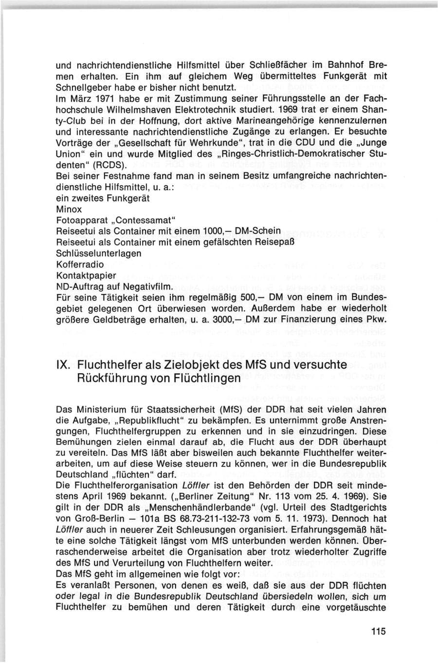 Seite 115 des Verfassungsschutzbericht 1974 Bund