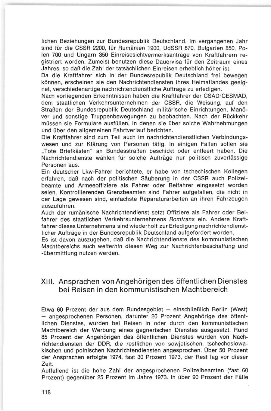 Seite 118 des Verfassungsschutzbericht 1974 Bund