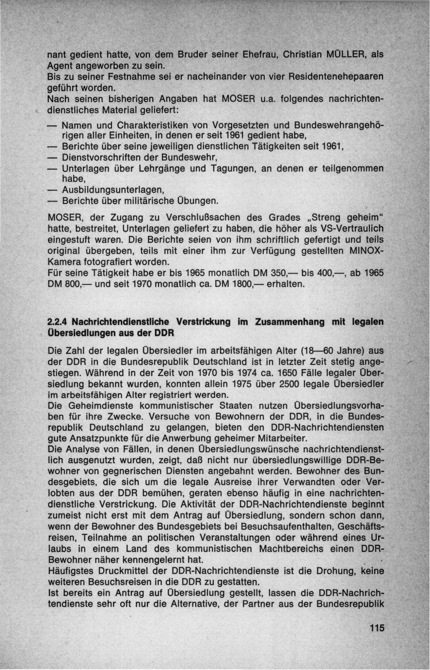 Seite 115 des Verfassungsschutzbericht 1975 Bund