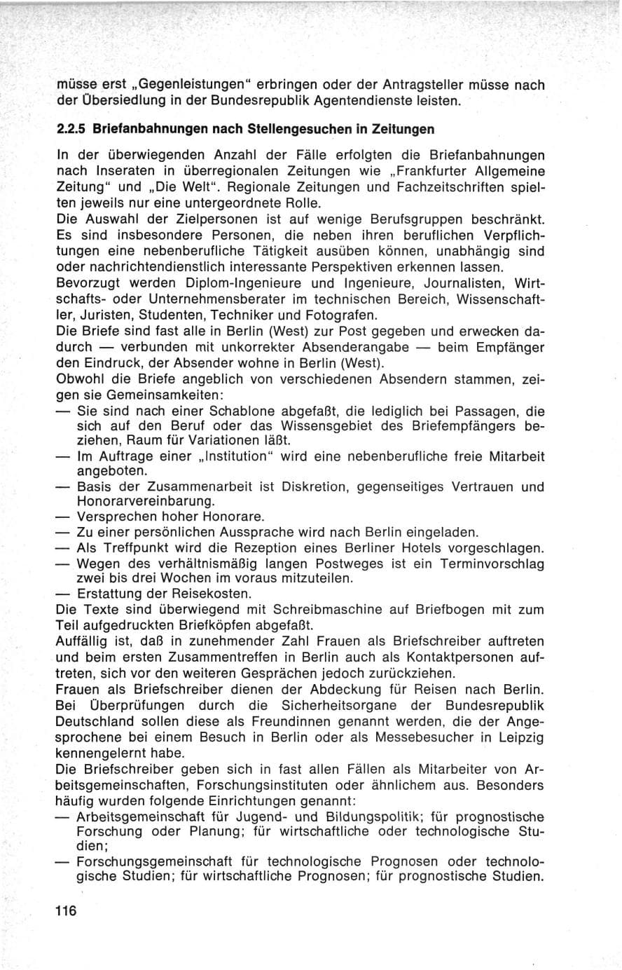 Seite 116 des Verfassungsschutzbericht 1975 Bund