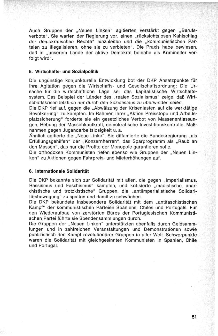 Seite 51 des Verfassungsschutzbericht 1975 Bund