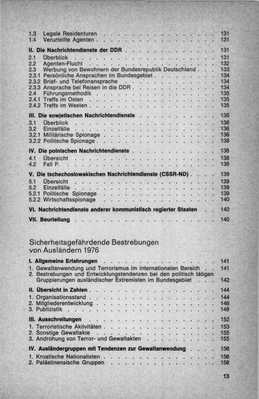 Seite 13 des Verfassungsschutzbericht 1976 Bund