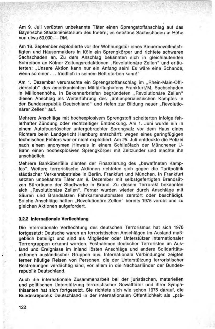Seite 122 des Verfassungsschutzbericht 1976 Bund