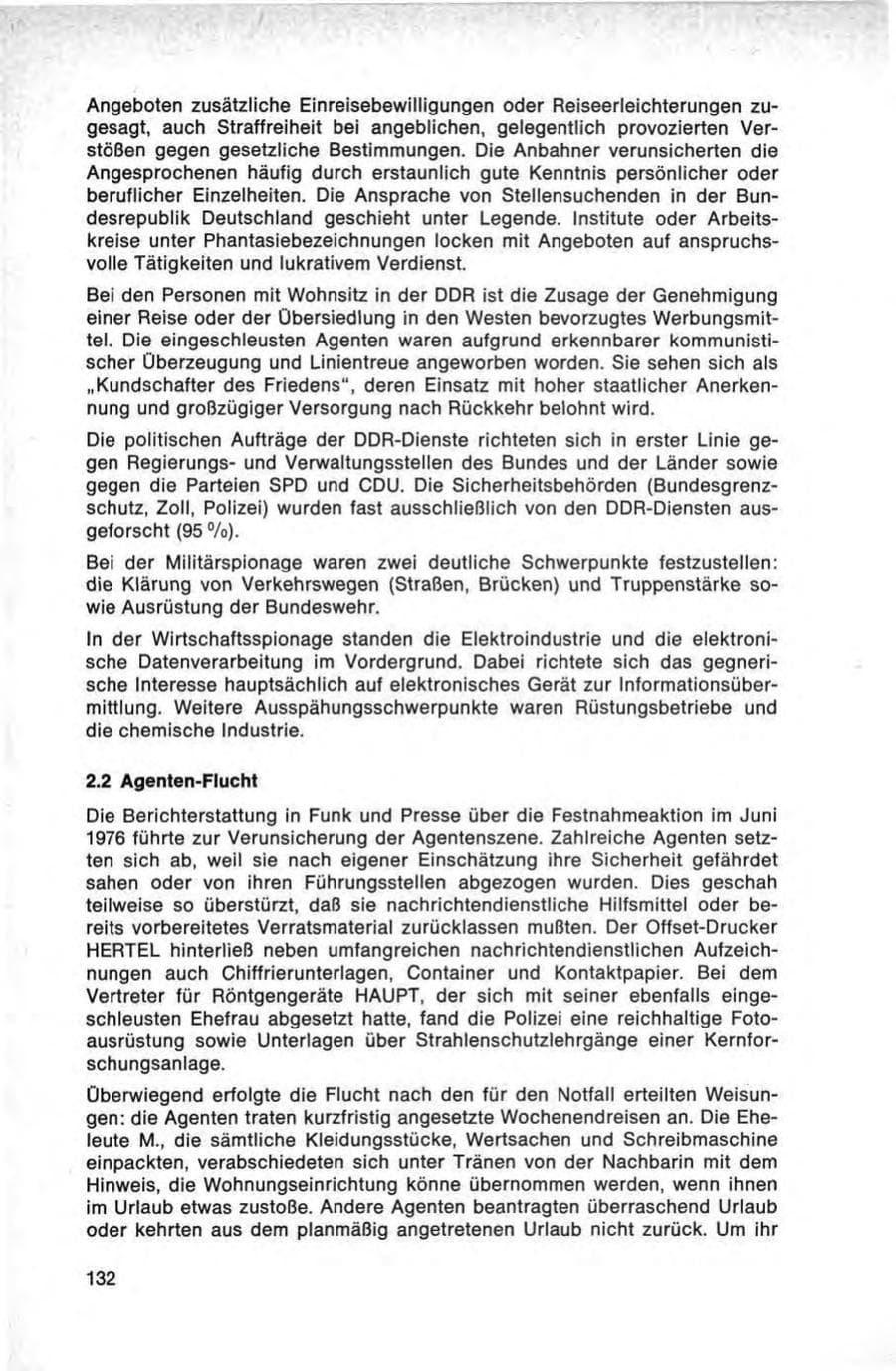 Seite 132 des Verfassungsschutzbericht 1976 Bund