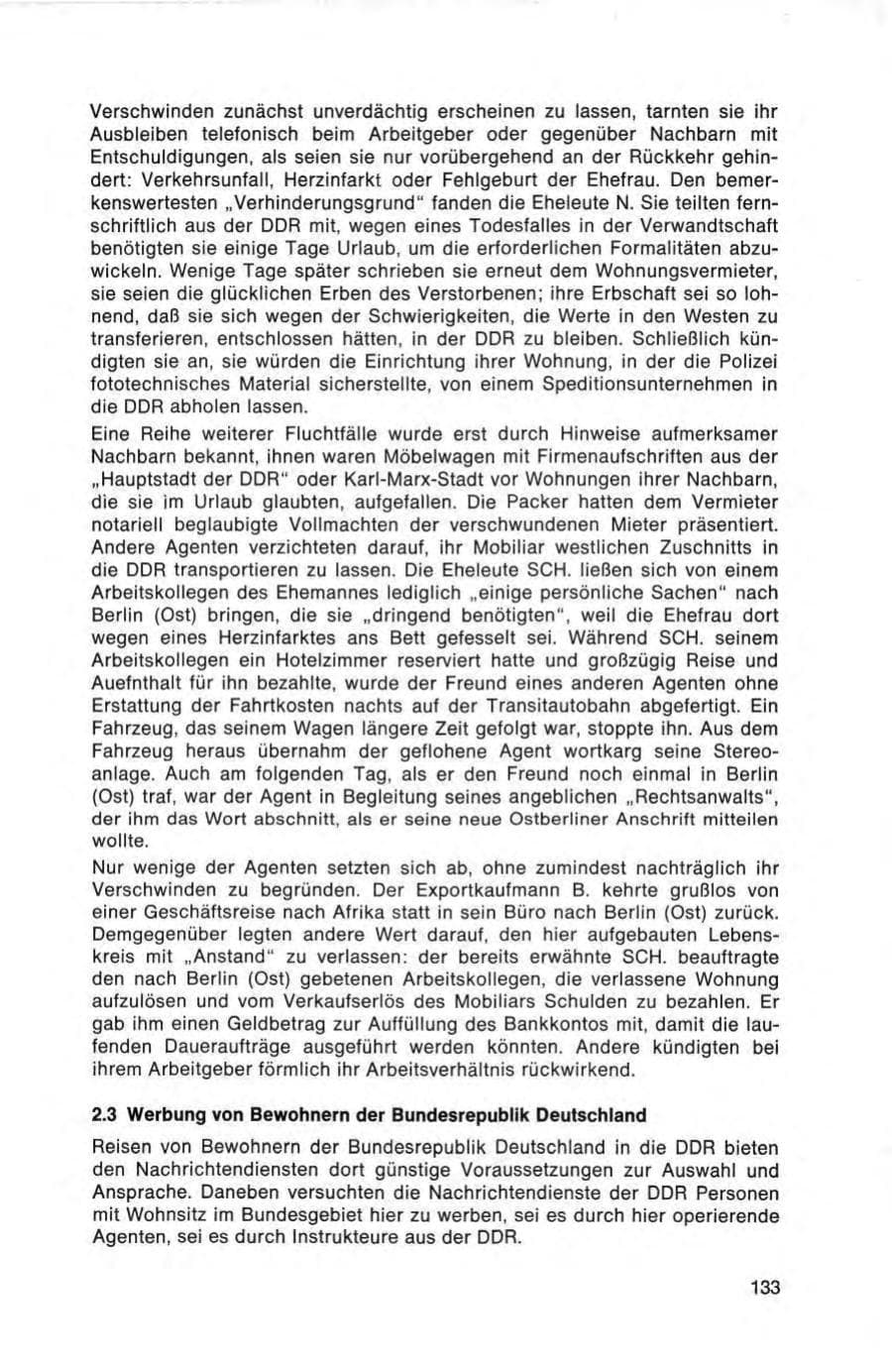 Seite 133 des Verfassungsschutzbericht 1976 Bund