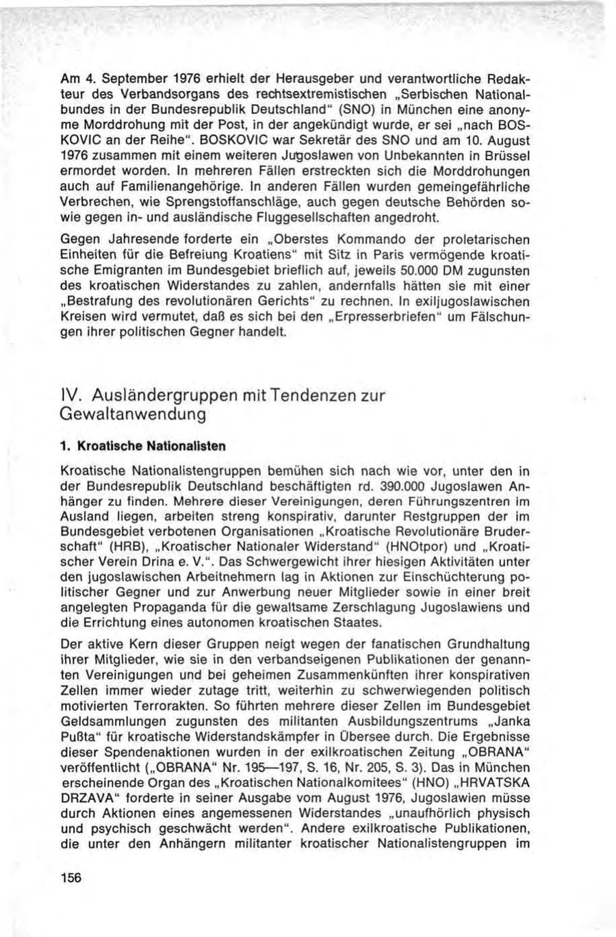 Seite 156 des Verfassungsschutzbericht 1976 Bund