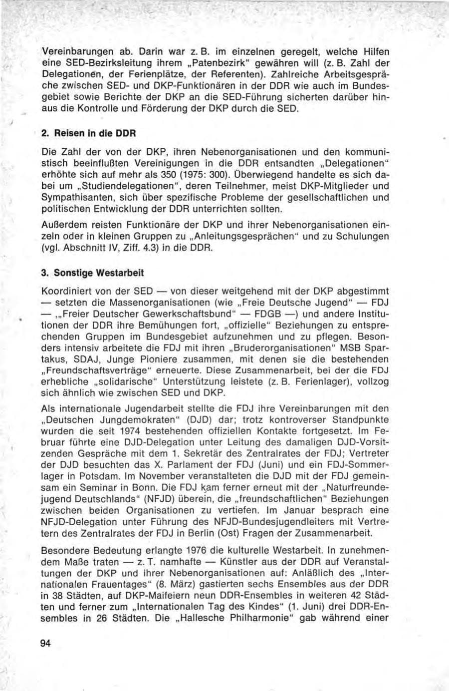 Seite 94 des Verfassungsschutzbericht 1976 Bund