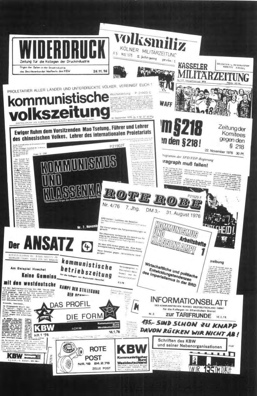 Seite 98 des Verfassungsschutzbericht 1976 Bund