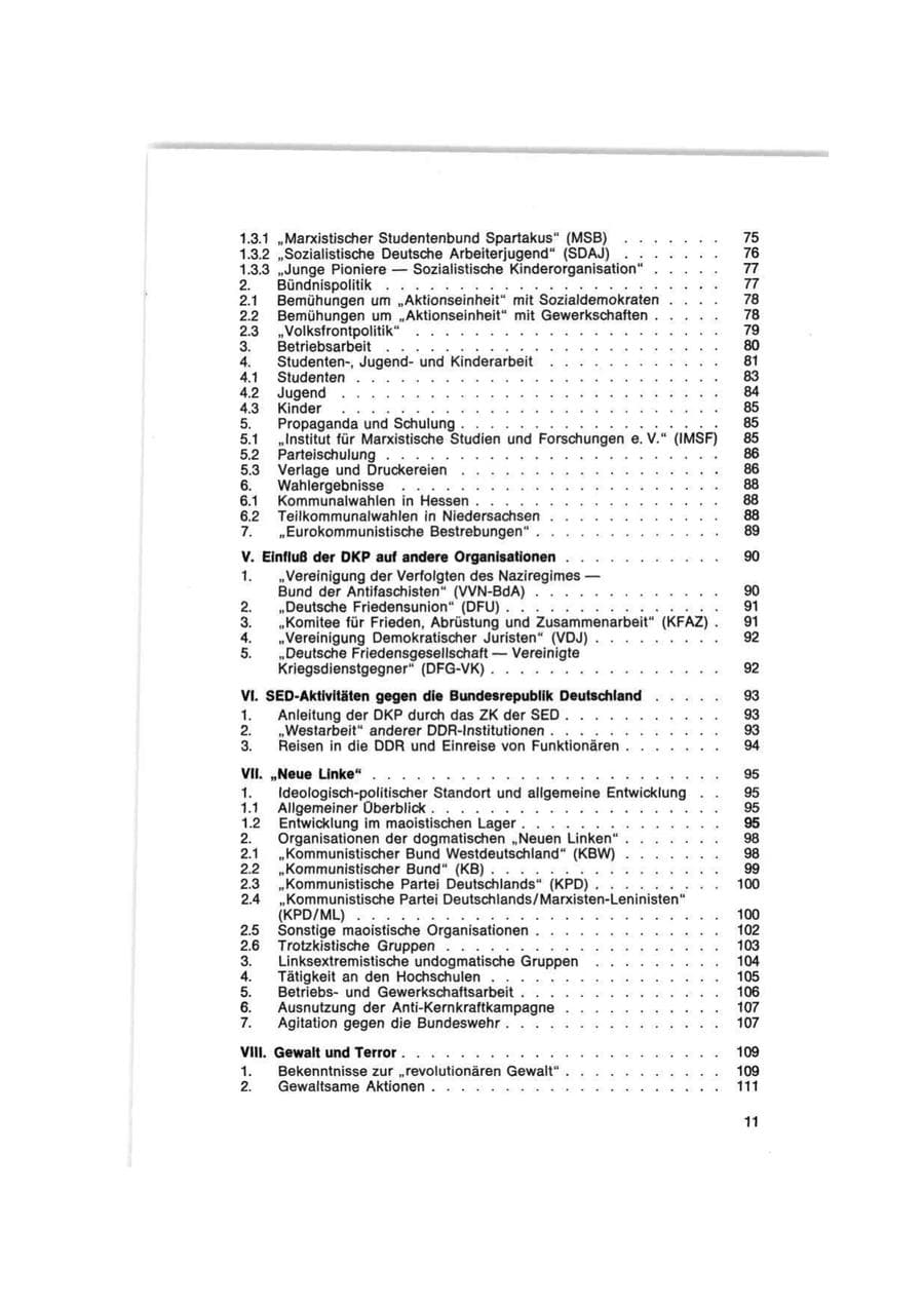 Seite 11 des Verfassungsschutzbericht 1977 Bund