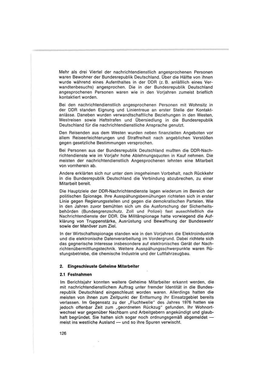 Seite 126 des Verfassungsschutzbericht 1977 Bund
