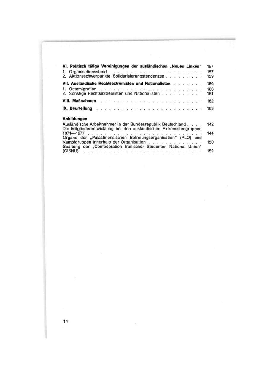 Seite 14 des Verfassungsschutzbericht 1977 Bund