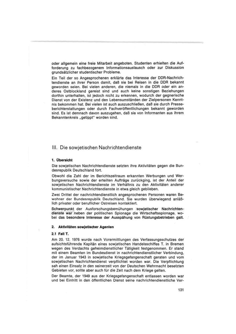 Seite 131 des Verfassungsschutzbericht 1977 Bund