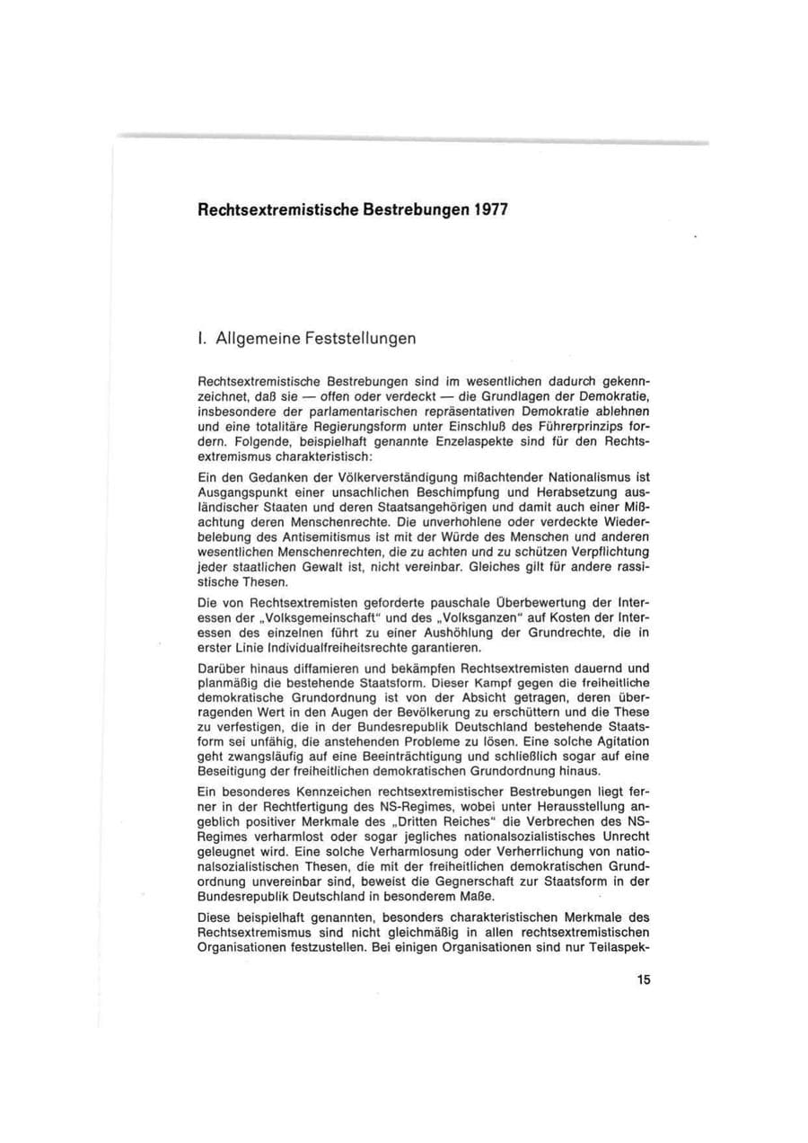 Seite 15 des Verfassungsschutzbericht 1977 Bund
