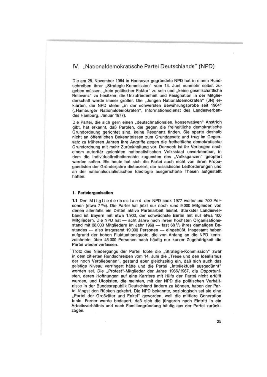 Seite 25 des Verfassungsschutzbericht 1977 Bund