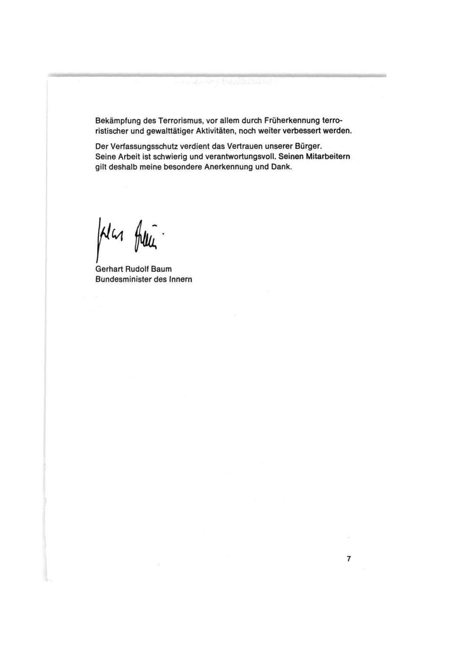 Seite 7 des Verfassungsschutzbericht 1977 Bund