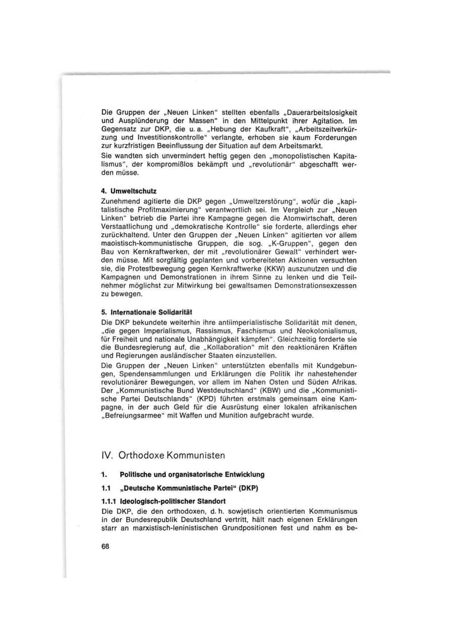 Seite 68 des Verfassungsschutzbericht 1977 Bund