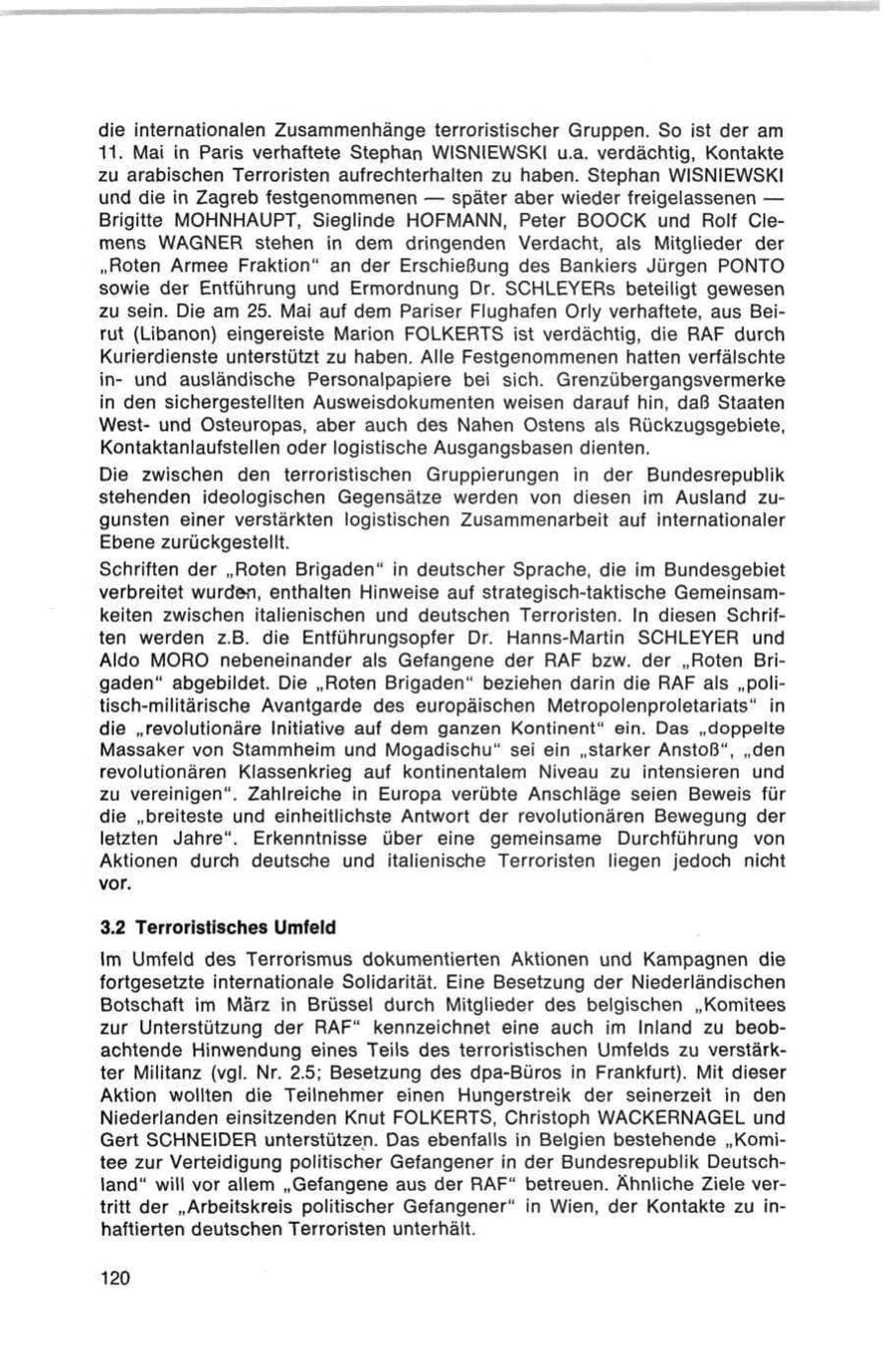 Seite 120 des Verfassungsschutzbericht 1978 Bund