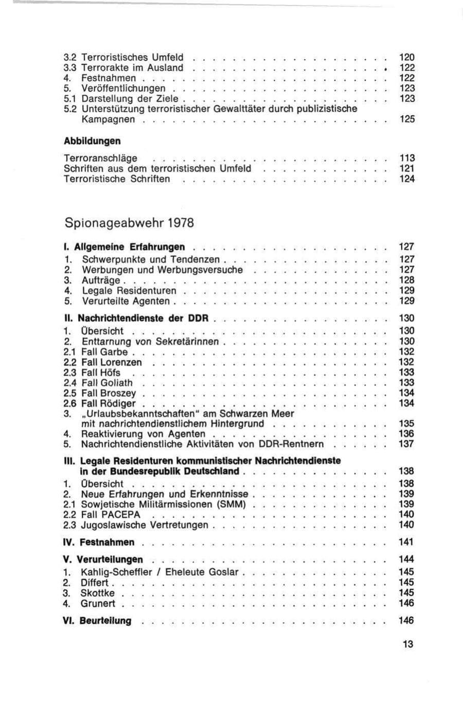 Seite 13 des Verfassungsschutzbericht 1978 Bund