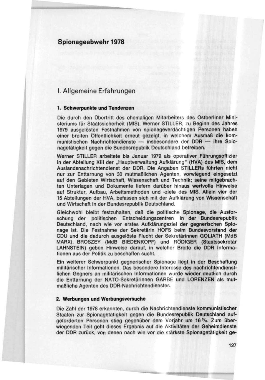 Seite 127 des Verfassungsschutzbericht 1978 Bund