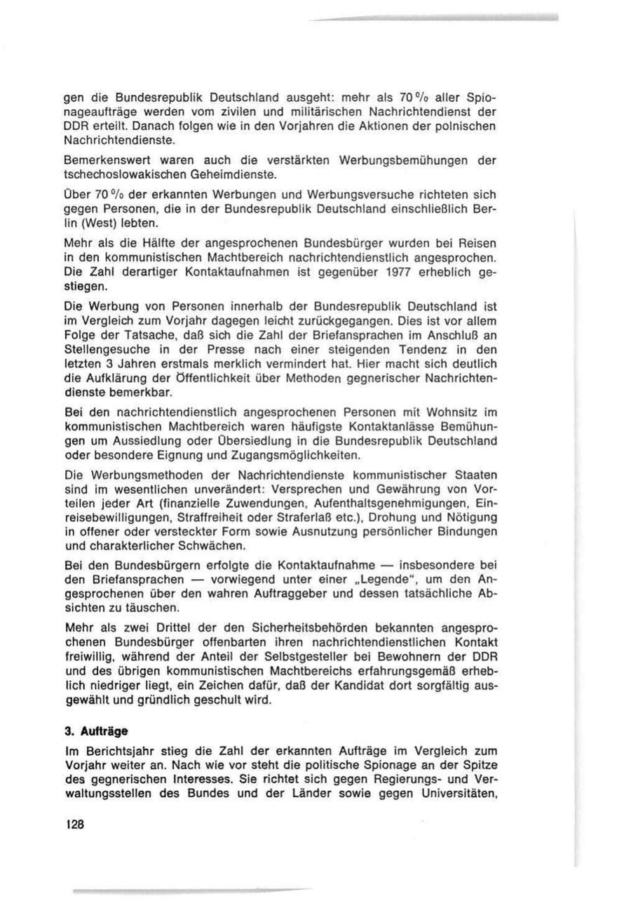 Seite 128 des Verfassungsschutzbericht 1978 Bund