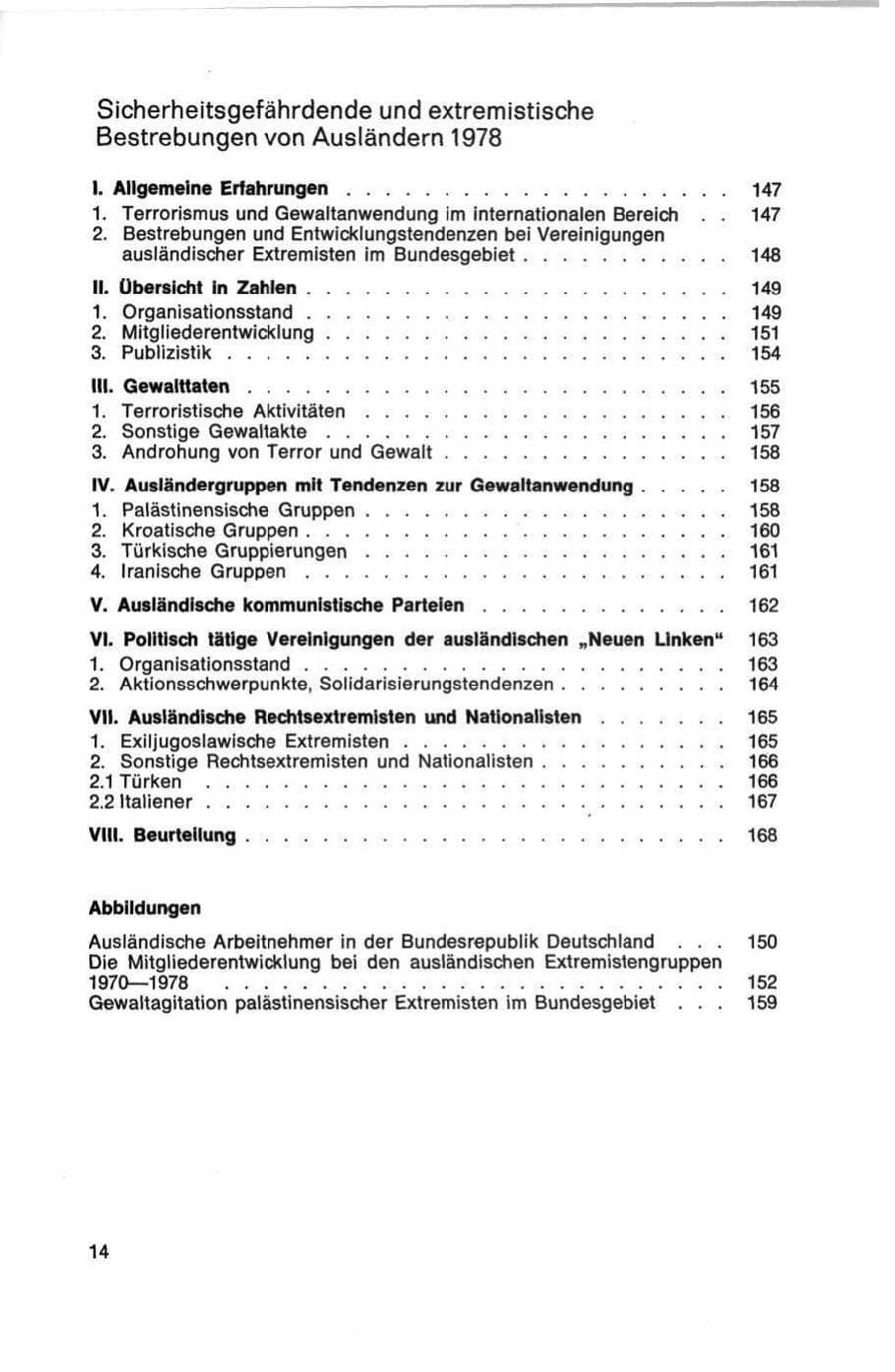Seite 14 des Verfassungsschutzbericht 1978 Bund