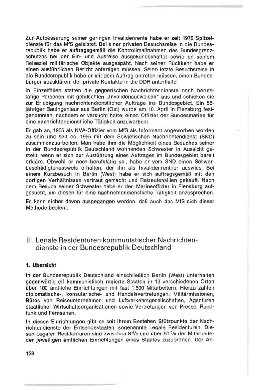 Seite 138 des Verfassungsschutzbericht 1978 Bund