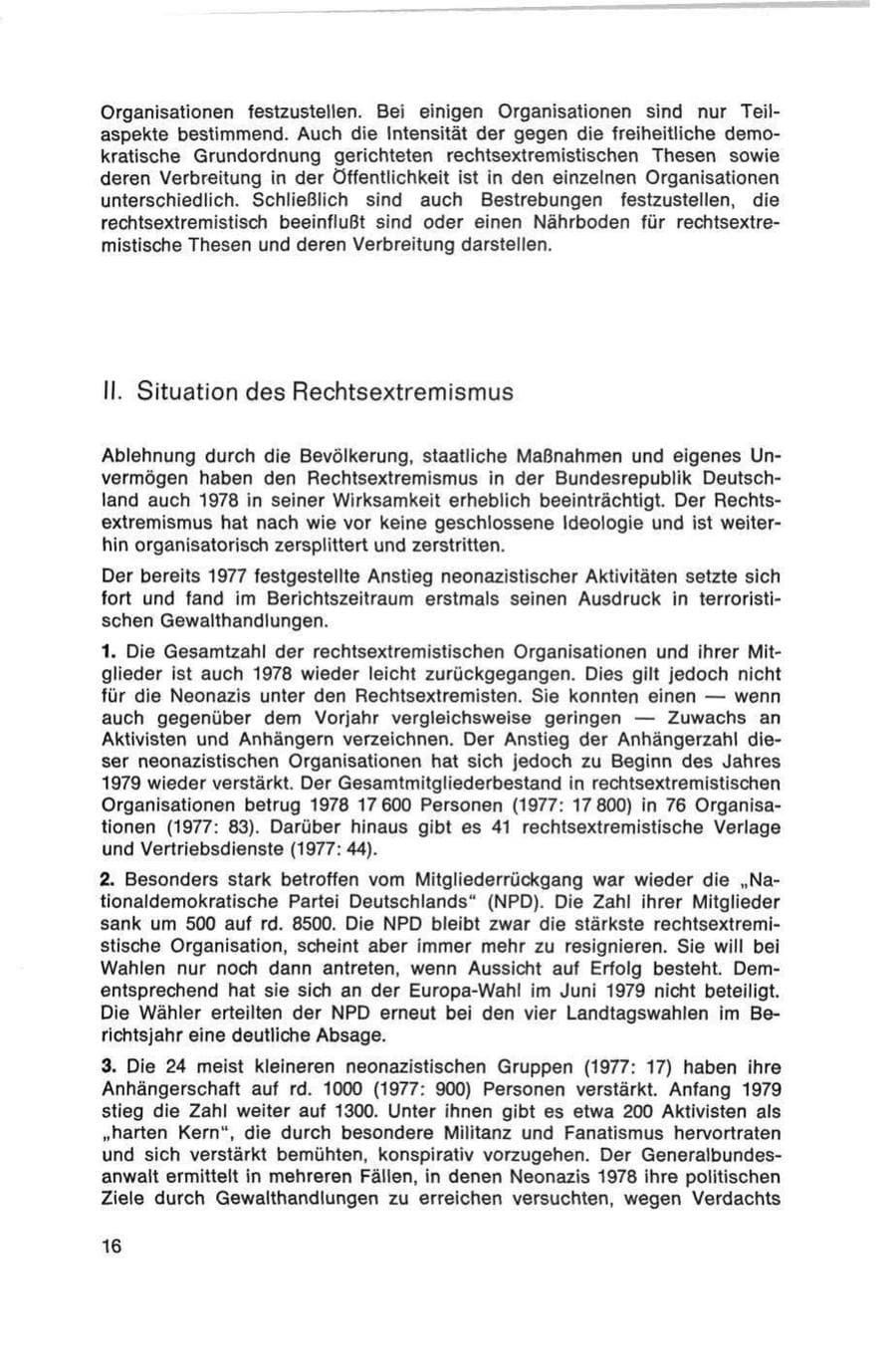 Seite 16 des Verfassungsschutzbericht 1978 Bund
