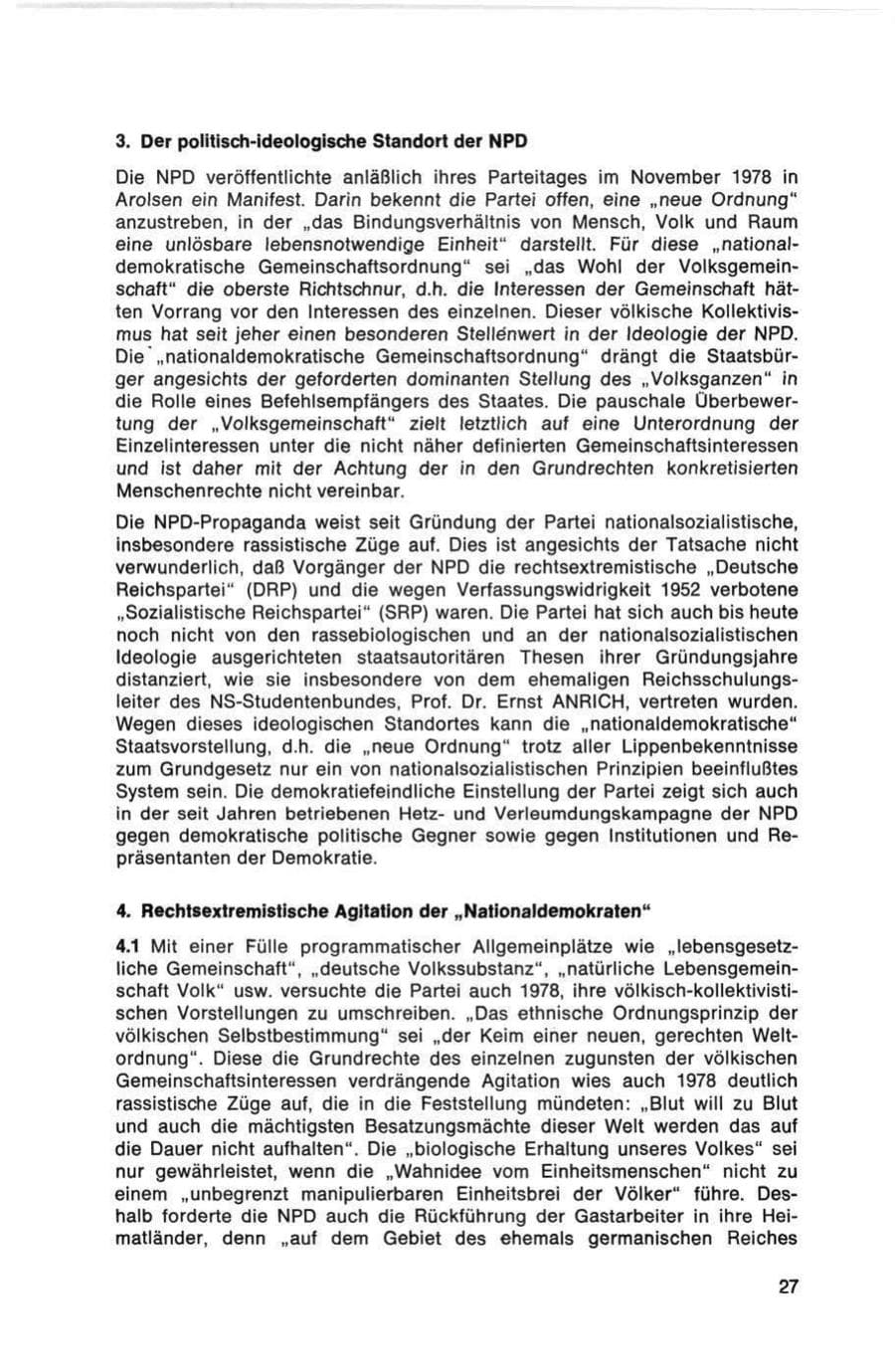 Seite 27 des Verfassungsschutzbericht 1978 Bund