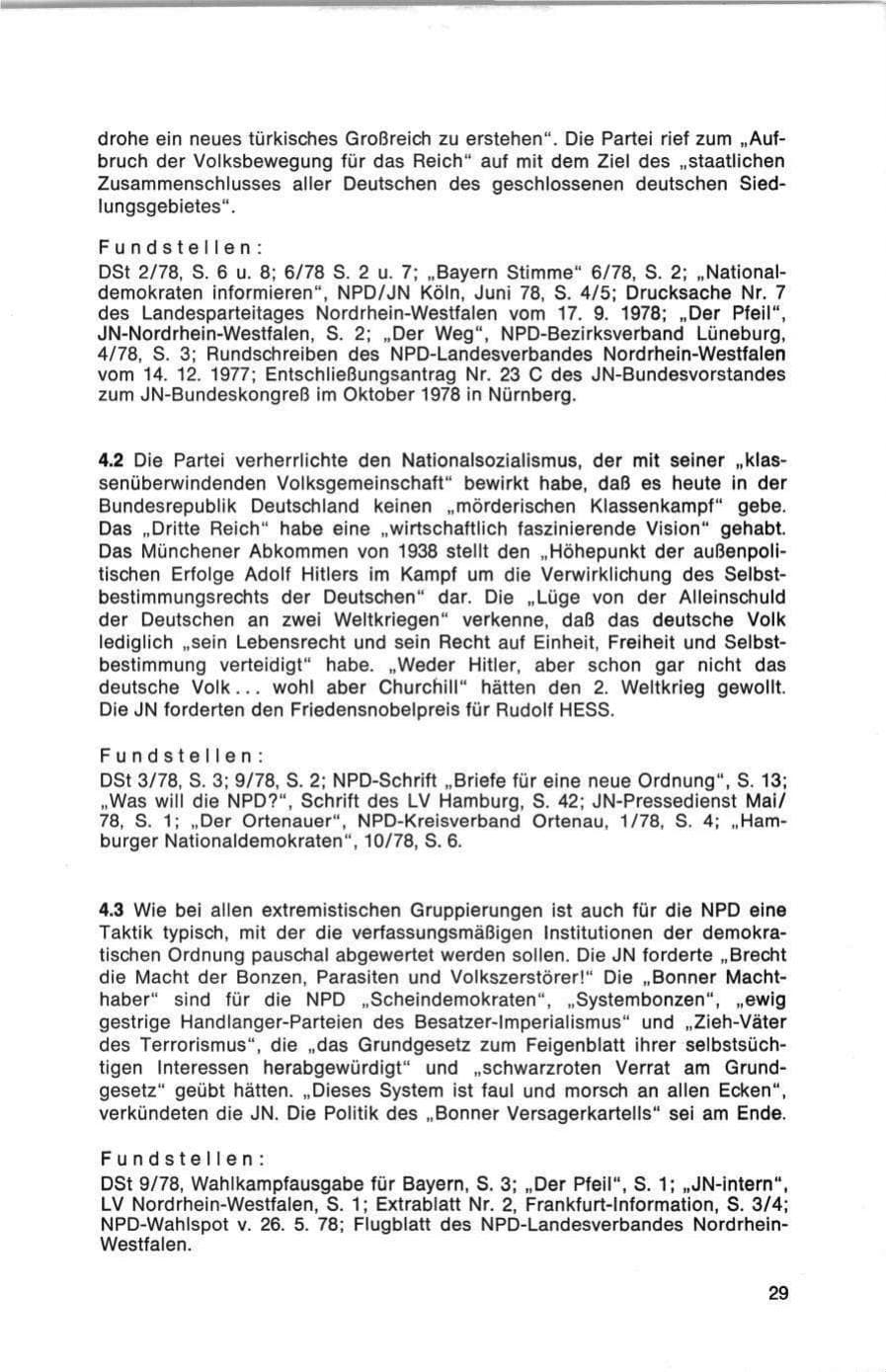 Seite 29 des Verfassungsschutzbericht 1978 Bund