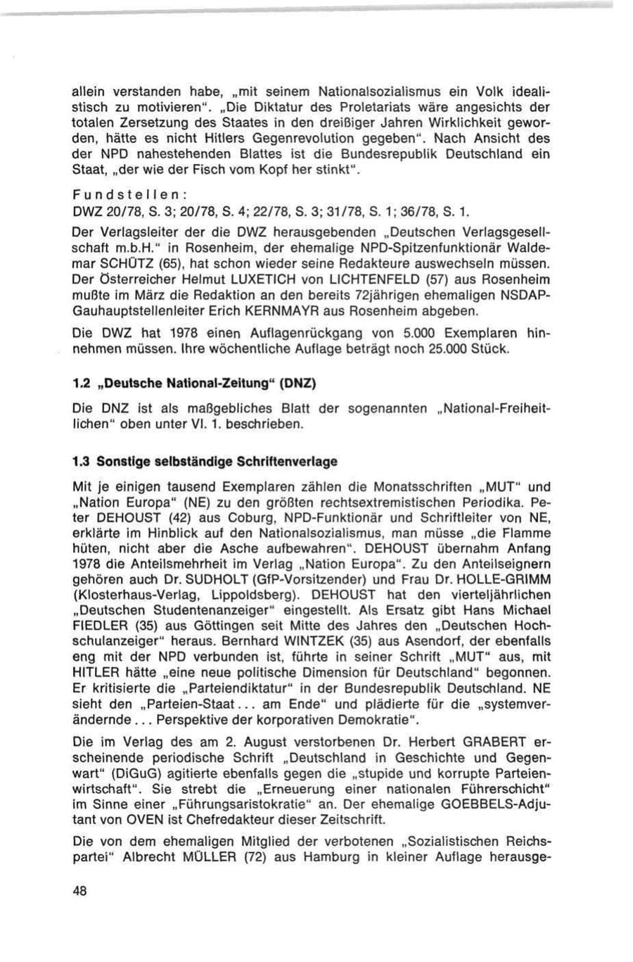 Seite 48 des Verfassungsschutzbericht 1978 Bund