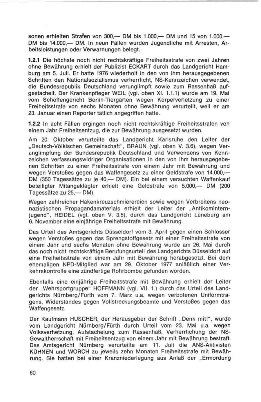 Seite 60 des Verfassungsschutzbericht 1978 Bund
