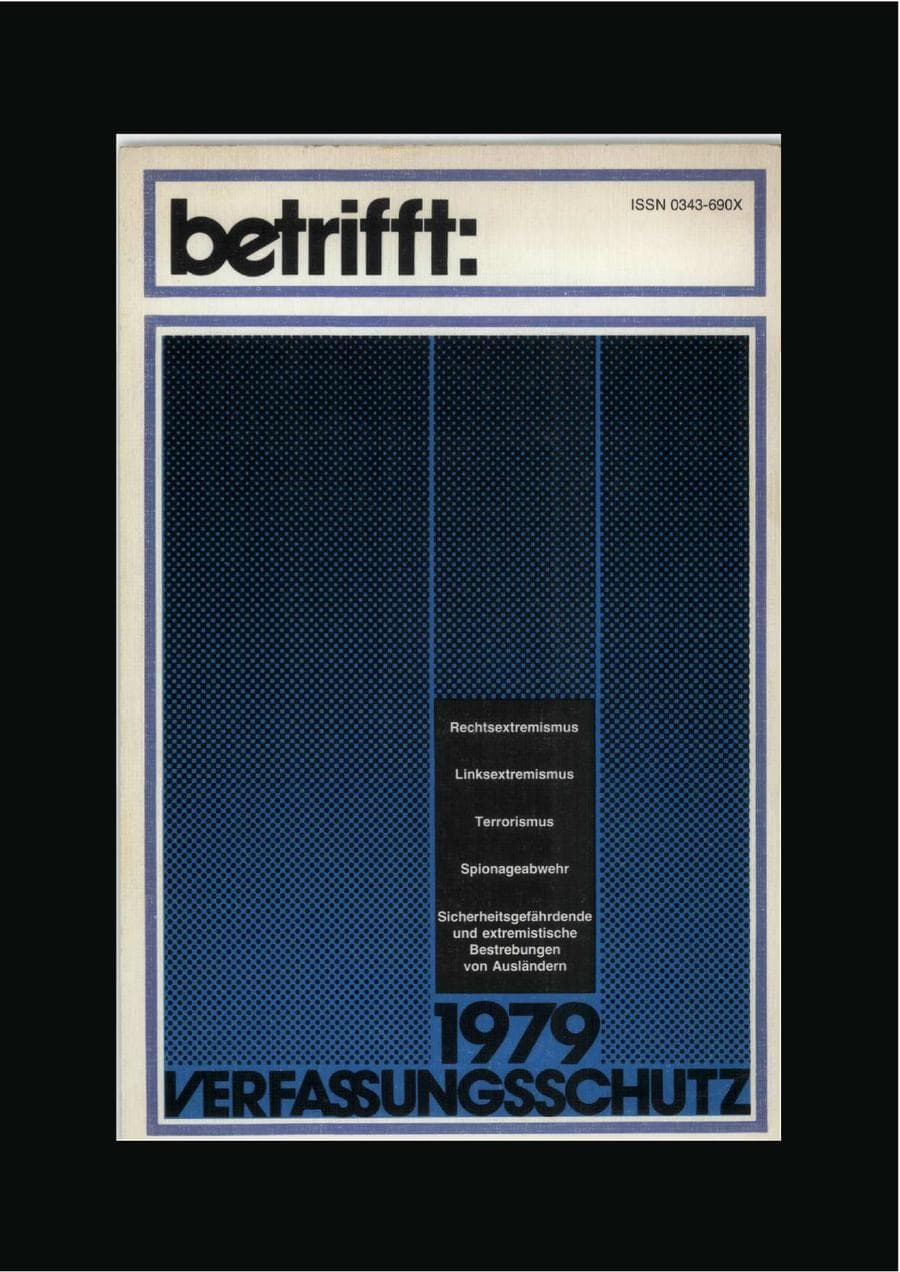 Seite 1 des Verfassungsschutzbericht 1979 Bund