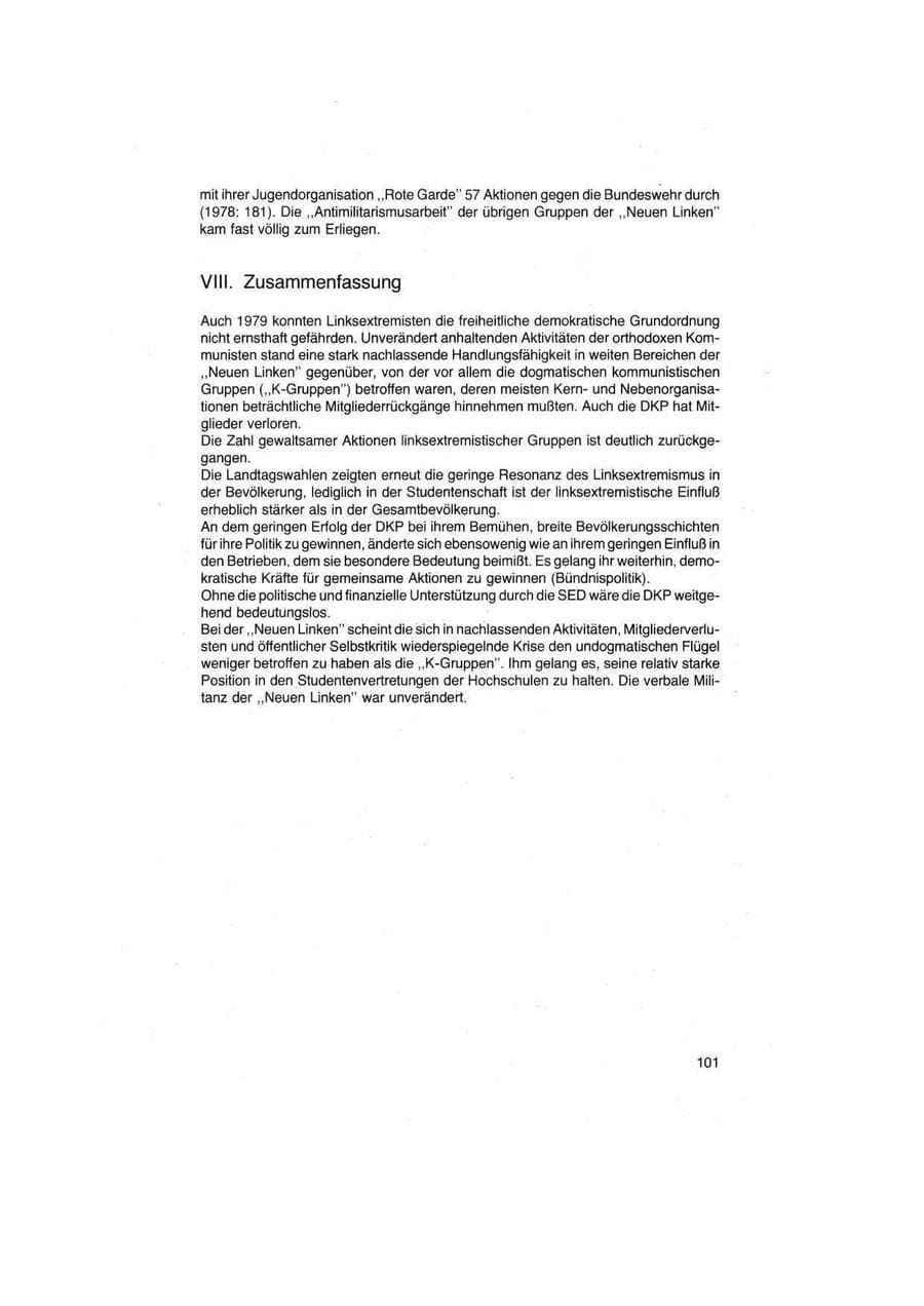 Seite 101 des Verfassungsschutzbericht 1979 Bund