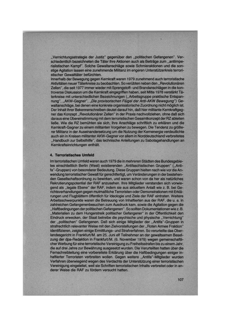 Seite 107 des Verfassungsschutzbericht 1979 Bund