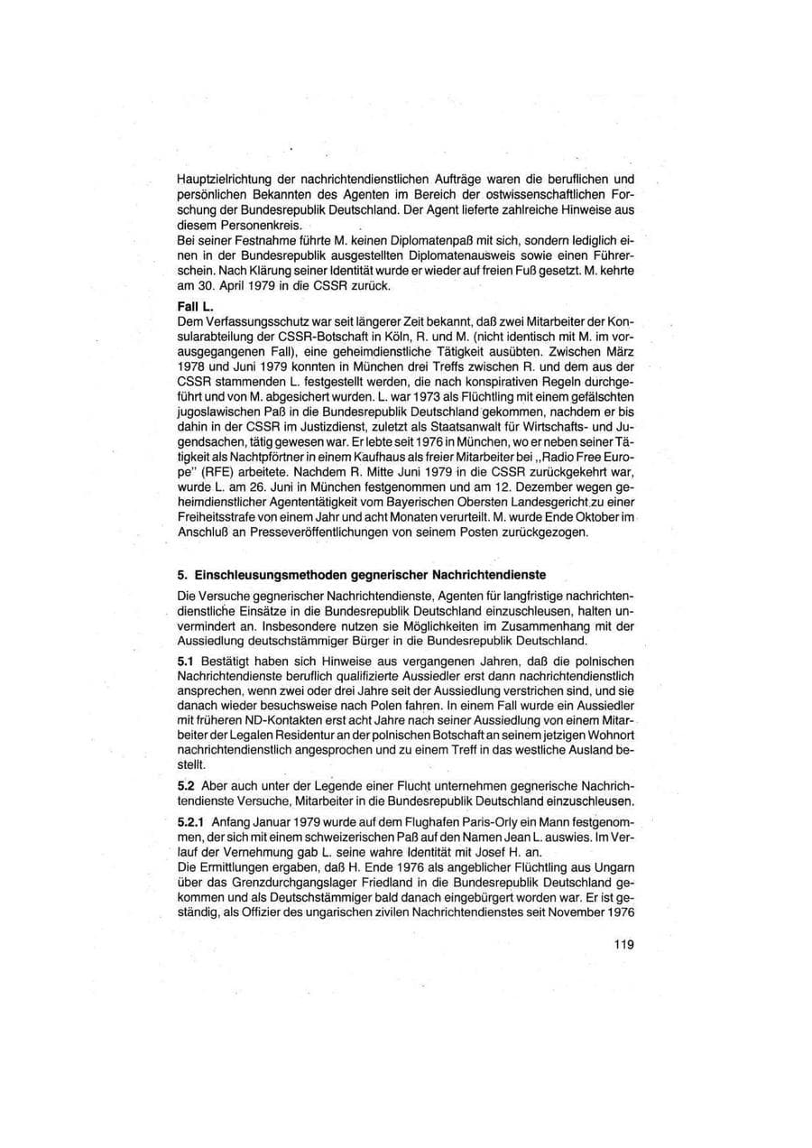 Seite 119 des Verfassungsschutzbericht 1979 Bund